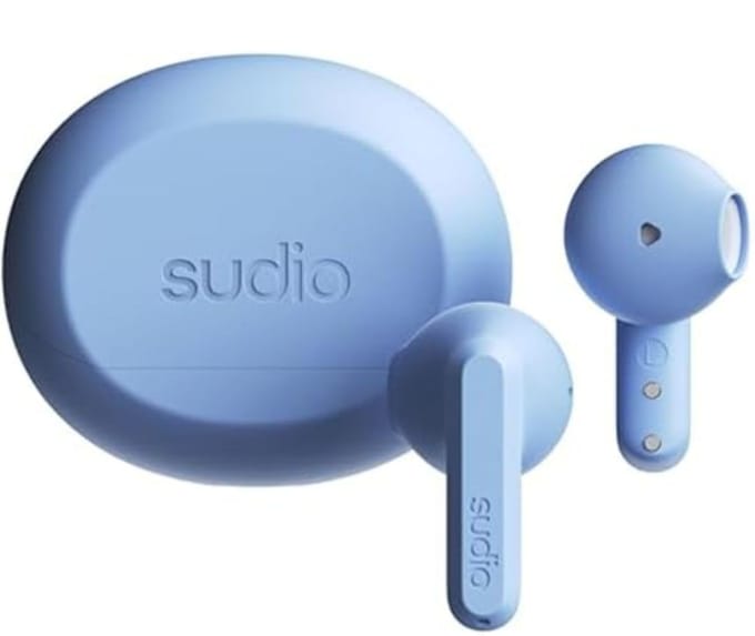 SUDIO A3 Draadloze Oordopjes met Microfoon Compatibel met iOS en Android (Babyblauw) Oordopjes (Bluetooth 5.4 / / / Waterdicht) Type-C