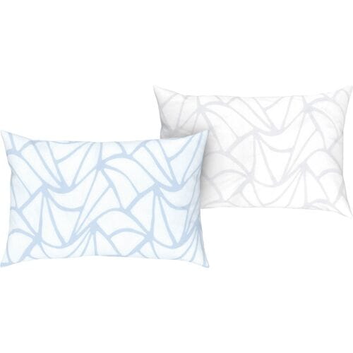 LIVARNO HOME Renforcé kussensloop (Blauw print)