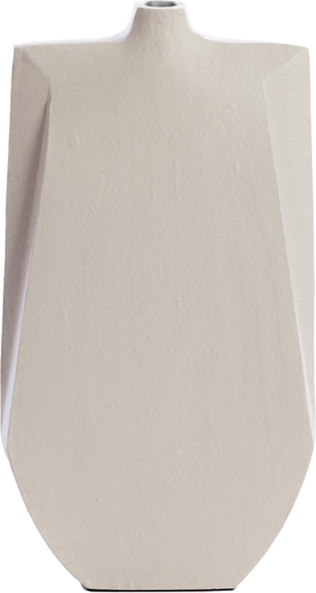 Light&living Vaas deco 21x7,5x41 cm MAKAHA crème
