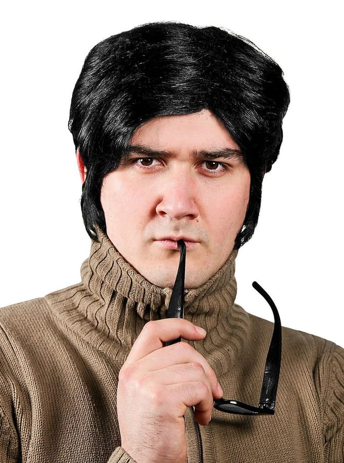 Jaren 60 Beatnik Pruik - Kostuum pruik voor carnaval