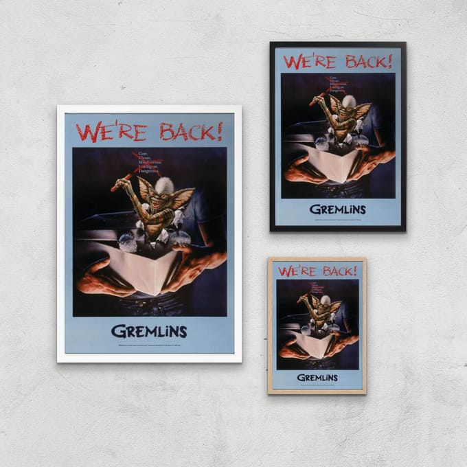 Gremlins We're Back Poster Giclee Art Print - A3 - White Hanger