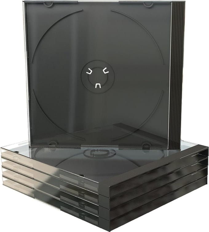 CD-leeg opbergdoos BOX22-M 104 mm zwart - 50 stuks