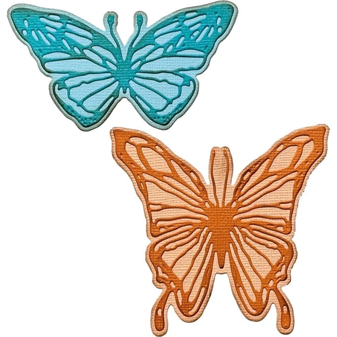 Sizzix Thinlits Ponssjabloon "Scribbly Butterfly by Tim Holtz"