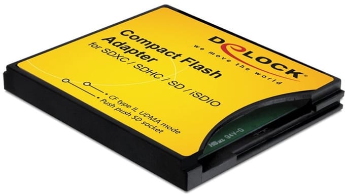 Compact Flash adapter voor SD geheugenkaarten - CF type II