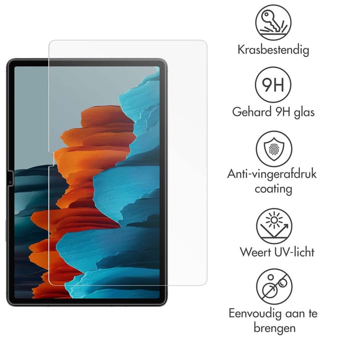 imoshion Premium Tablet Screenprotector - Geschikt voor Samsung Galaxy Tab S10 Plus / Galaxy Tab S7 FE / Galaxy Tab S7 Plus / Galaxy Tab S9 11.0 inch FE Plus / Galaxy Tab S9 11.0 inch Plus / Galaxy Tab S8 Plus - Gehard Glas - Extra sterk