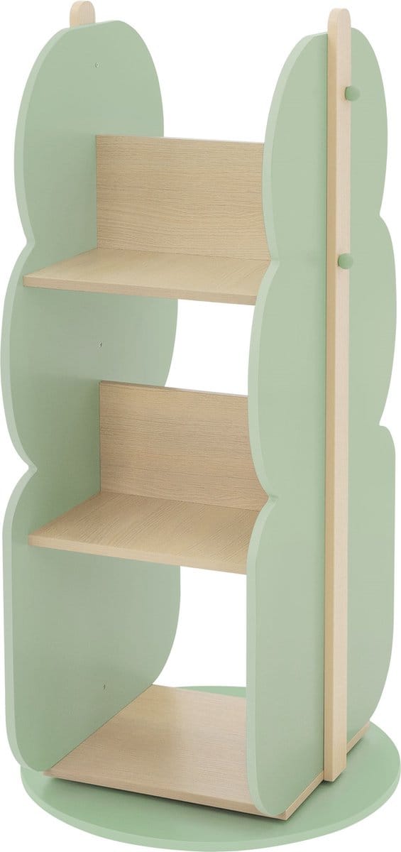 Kinderboekenkast boomvorm groen/natuur met 5 planken Joyz