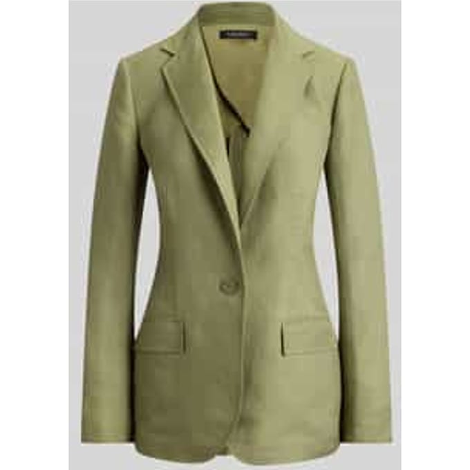 regular fit blazer van linnenmix
