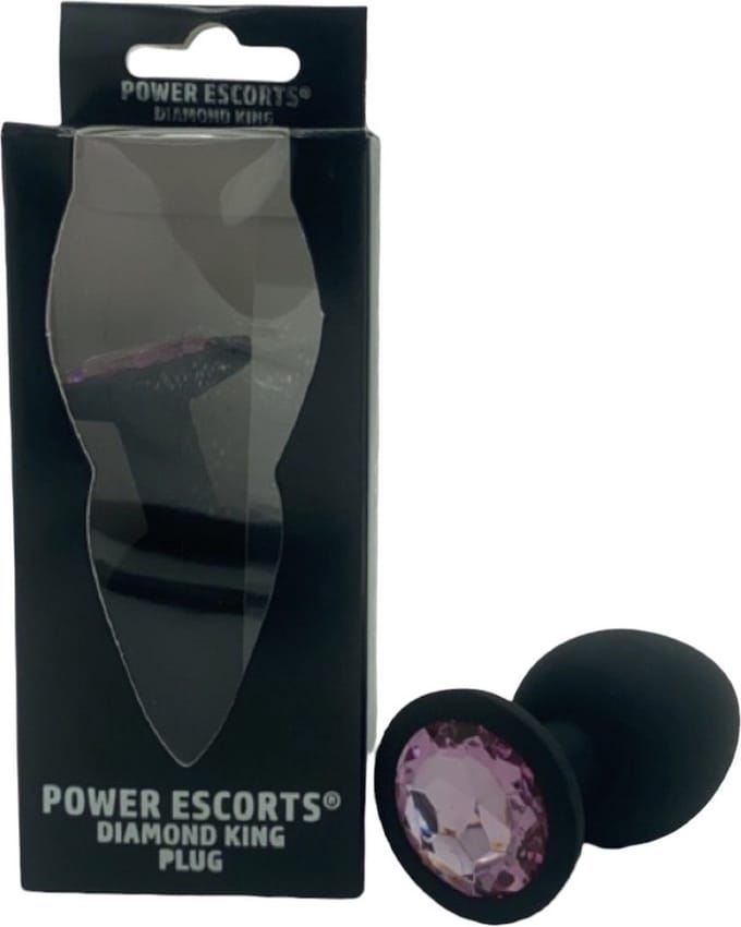 BR135LPINK – Power Escorts Grote Silicone Plug Roze Steen
