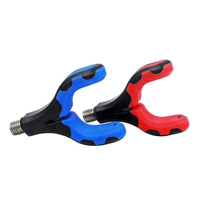 Support de canne à pêche à la carpe Têtes en U Poignées de canne Accessoire de matériel de pêche bleu