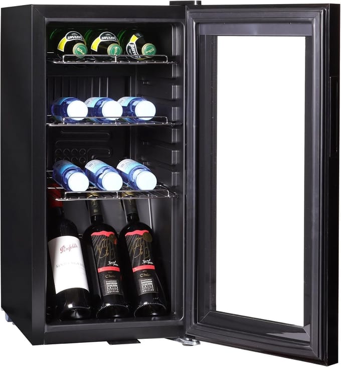 Drankenkoeler - Kleine koelkast - Dranken koelen - Stille werking - 50 liter - Zwart