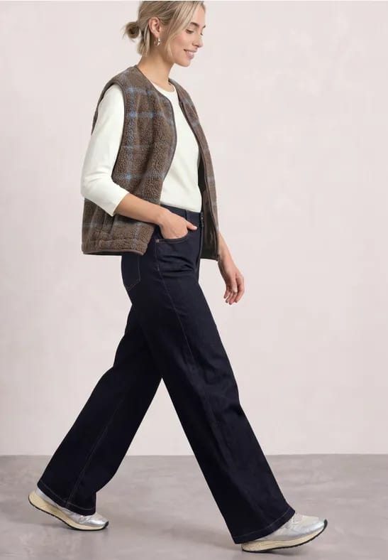 Teddyvest met rits en print