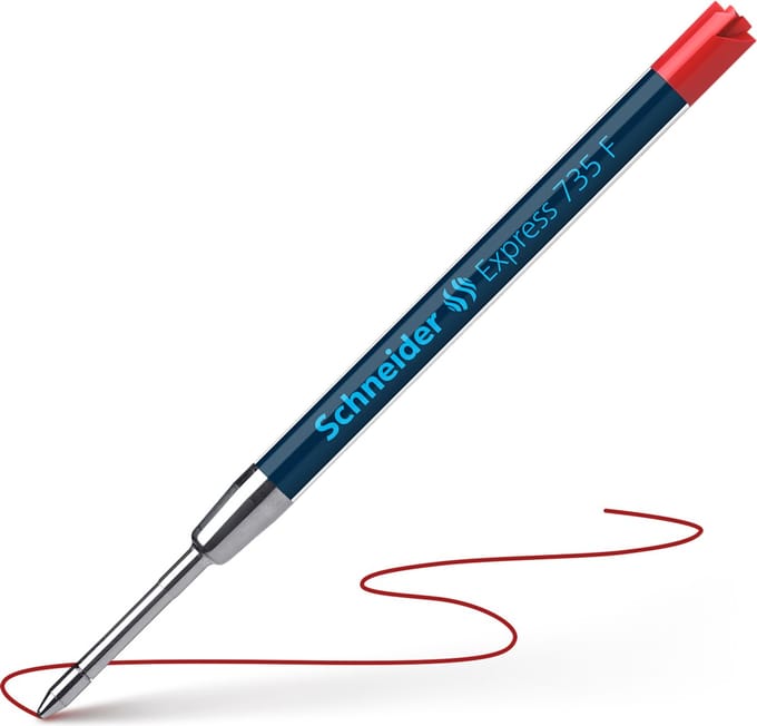 Schneider balpenvulling - Express 735 - F - rood - S-7352