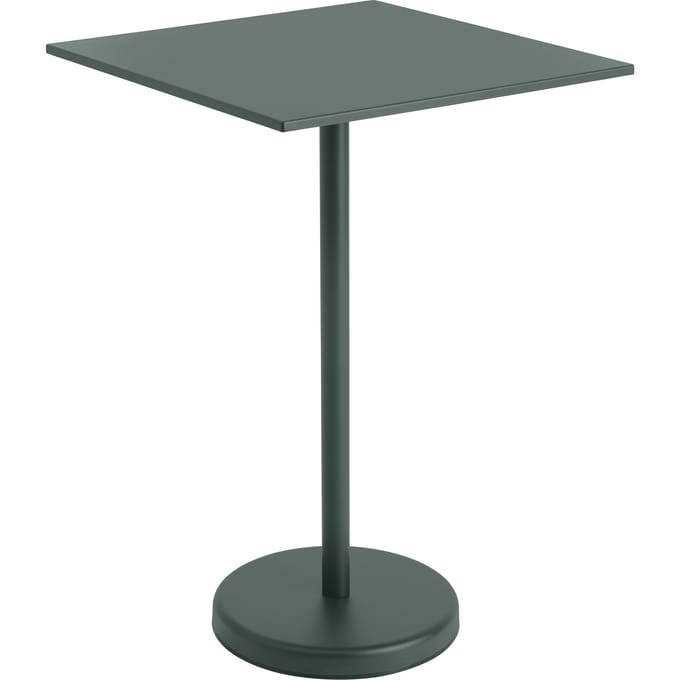 Muuto Linear Steel Tafel vierkant - donkergroen - Hoogte 105 cm