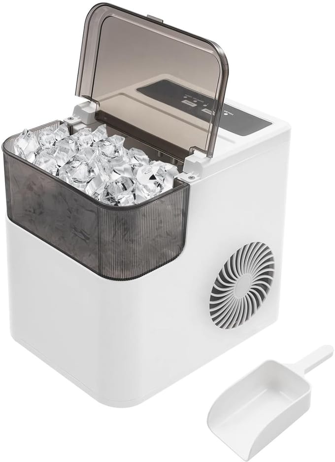 IJsblokjesmachine - IJs maker - Dranken Koelen - Snelle Bereiding - 12 kg per dag - Wit