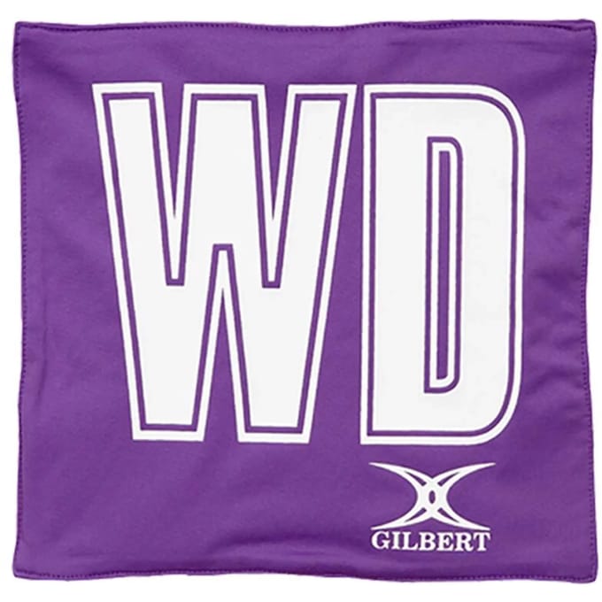 Gilbert Netball Patch Pro Bibs - One Size - Purple / Wit