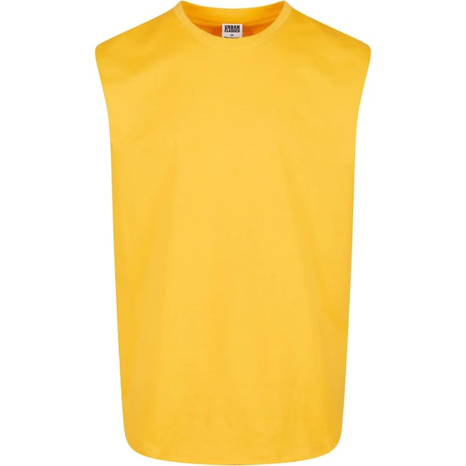 Urban Classics - Open Edge Mouwloos shirt - 4XL - Oranje