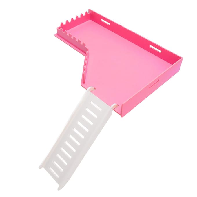Hamster Platform Veilig Speelgoed voor Beweging Plastic Hamster Staand Platform met Ladder voor Cavia pink