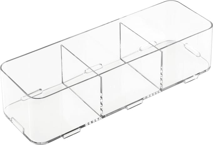 iDesign - Clarity Interlocking Lade Organiser met Verdeelvakken - Kunststof - Transparant
