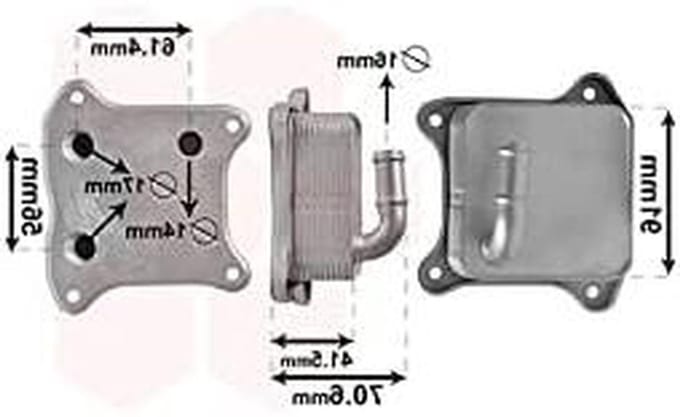 Olieradiator - Oliekoeler - Motor Koelen - Specifiek Model - 138 x 85 x 45 cm - null