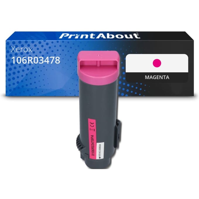 PrintAbout huismerk Toner 106R03478 Magenta Geschikt voor Xerox