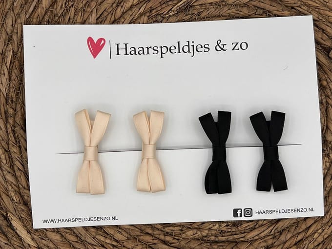 Haarstrik Mila setje 3 - alligatorclipje - lint - haarspeldjes