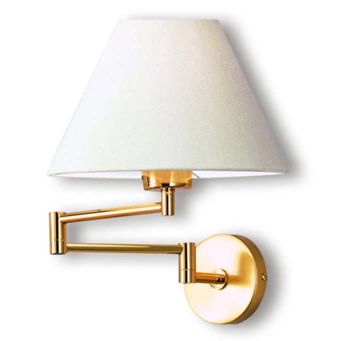 Knapstein Kantelbare wandlamp Livas, gepolijst messing