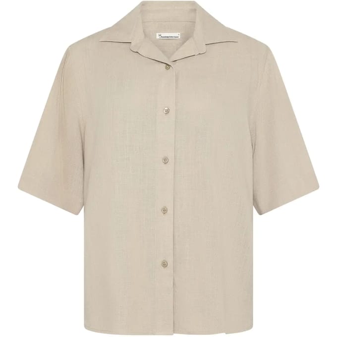 Dameshemd KnowledgeCotton Apparel Loose Linen-mix