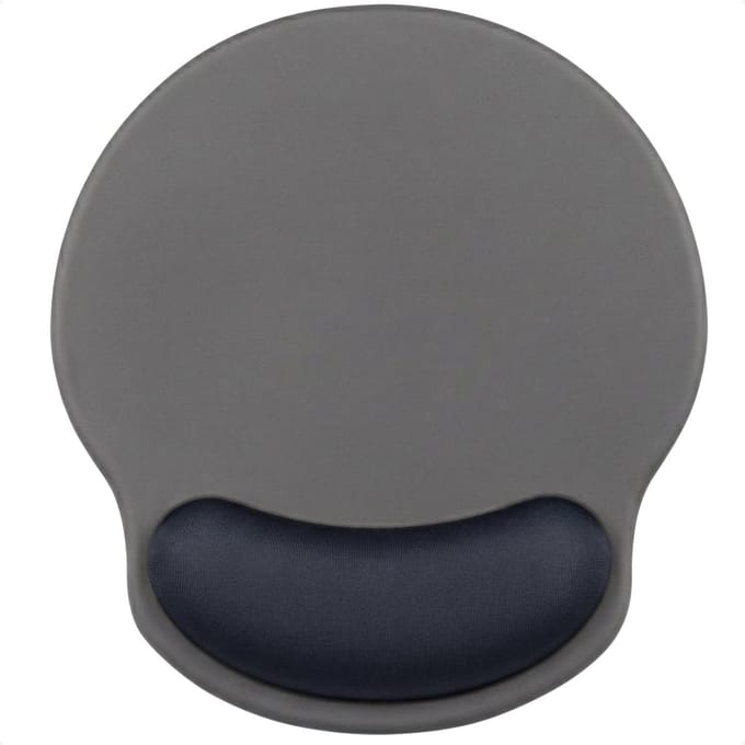 Techidna - Ergonomische Muismat met Polssteun - Grijs & Zwart - Gelkussen - Antislip - Compact