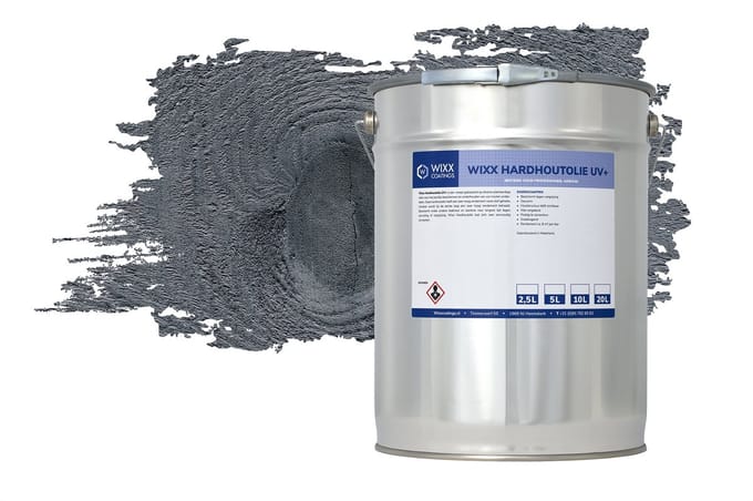 Wixx Hardhoutolie UV+ - 10L - Antraciet