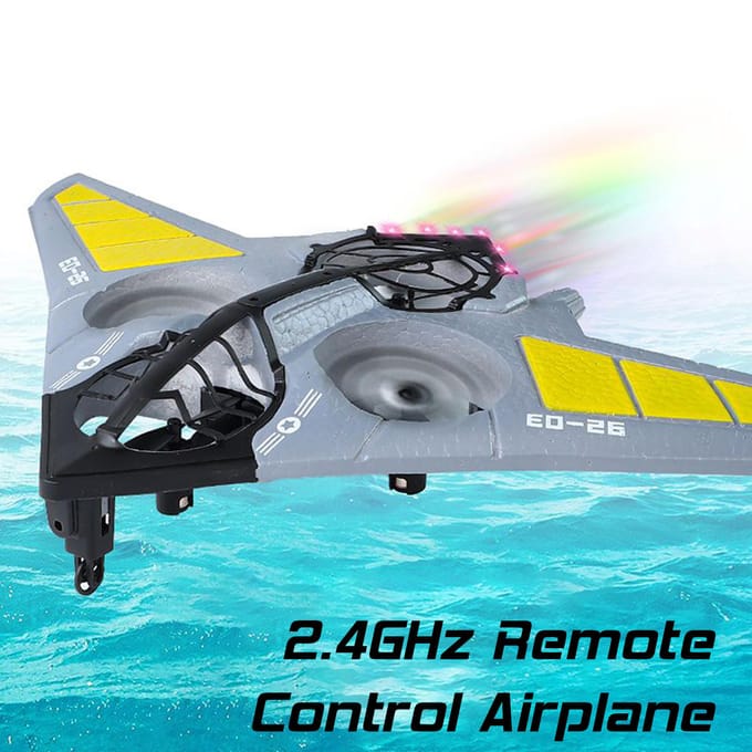 Schuim Afstandsbediening Drone 2,4 GHz Afstandsbediening Vliegtuig 360 graden Stuntrotatie voor kinderen Kinderen 3 1 battery blauw