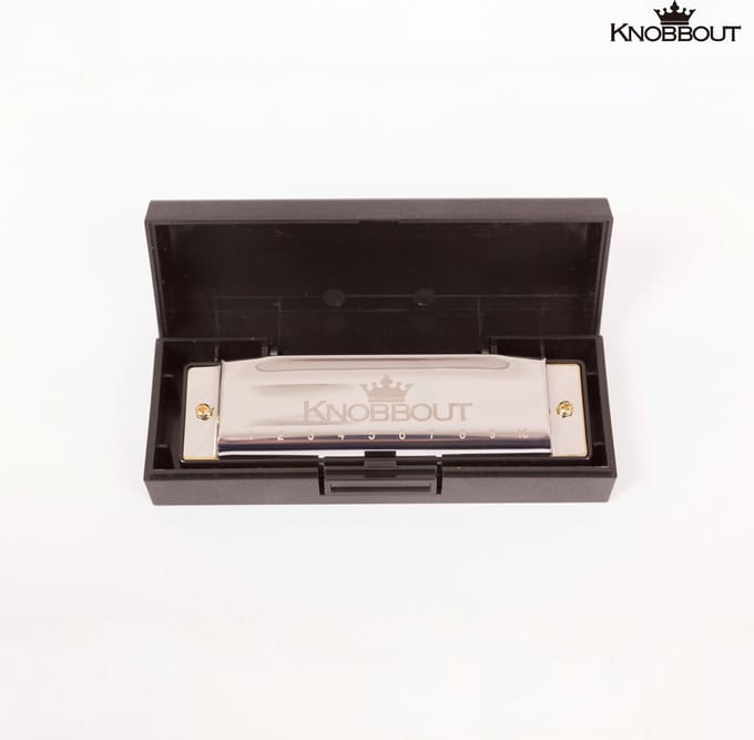 Knobbout Mondharmonica C-diatonische 10 gaten, zilver
