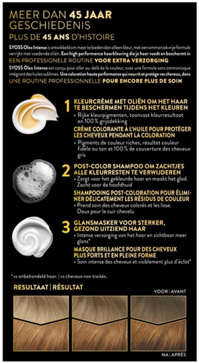 Syoss - Oleo Intense Haarverf 8-60 Honingblond - 3 x 1 stuk - Voordeelverpakking