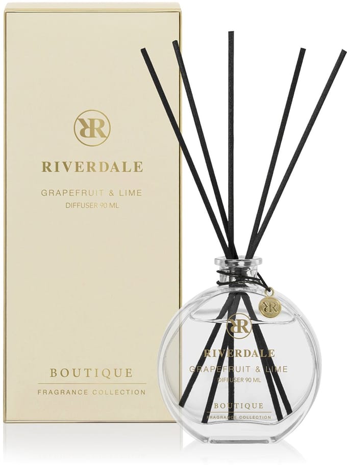 Riverdale - Geurstokjes - Grapefruit & Lime - 90 ml - Beige - Subtiele geurverspreiding