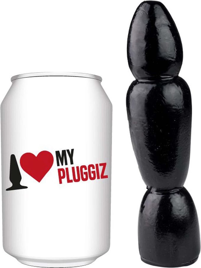 Gangbangster - Fuzz - Buttplug - 16 x 4,4 cm - PVC - Zwart