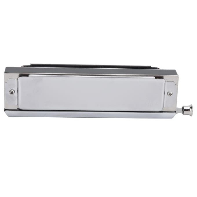 Chromatische Mondharmonica 10 Gaats 40 Tonen 2?Dubbelzijdig Polyfoon Spelen Mondharmonica Zilver gray