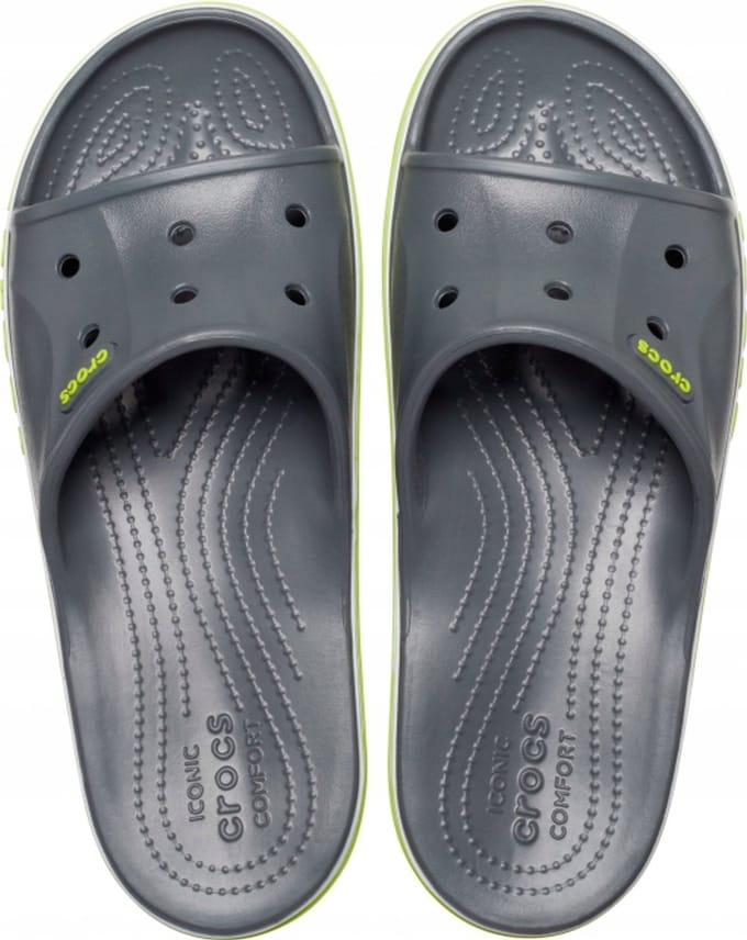 Crocs Bayaband Serie - Dames Slippers - Maat 38-39 - Slate Grey/Lime Punch