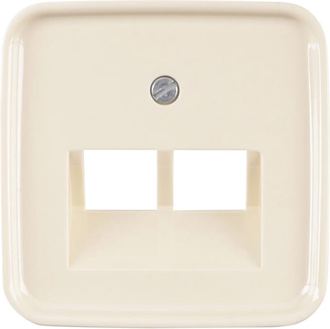 Busch-Jaeger Si centraalplaat creme tel/data 2x8pl