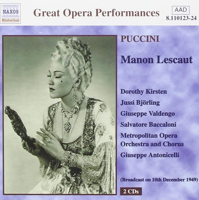 Dorothy Kirsten, Jussi Björling, Giuseppe Valdengo - Puccini: Manon Lescaut (2 CD) (Remastered)