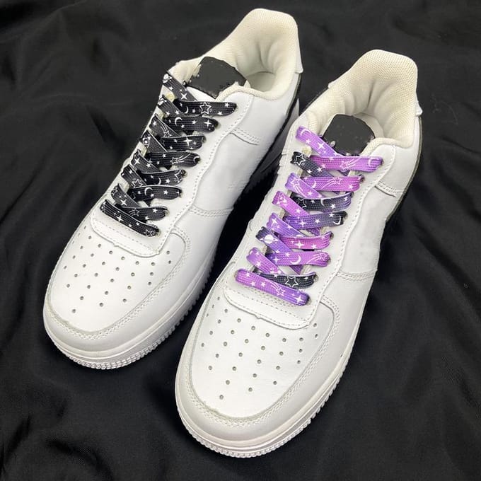 Mode Sterren Maan Schoenveters Platte Sneakers Veters Sportschoenveters 120CM Schoenen Accessoires roze