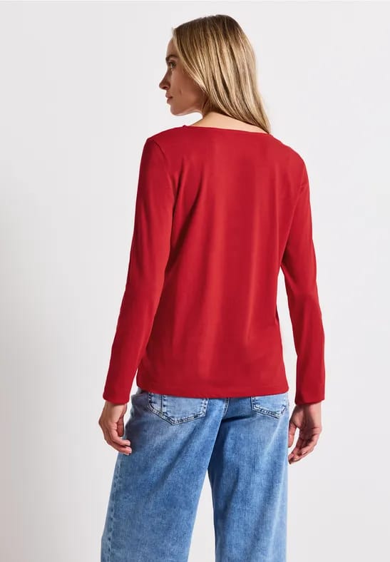 Overhemd met lange mouwen in effen kleur