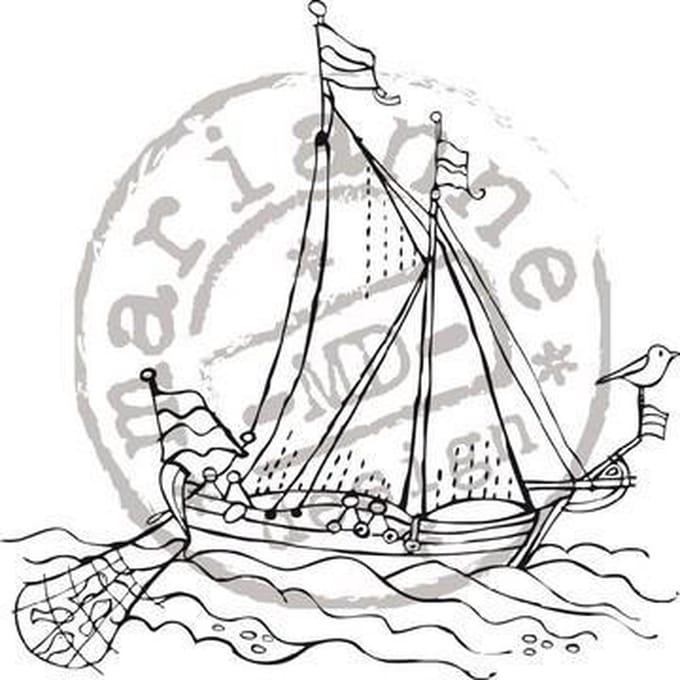 Marianne Design - Els Wezenbeek - Clearstamp - Zeilboot - EWS2202.