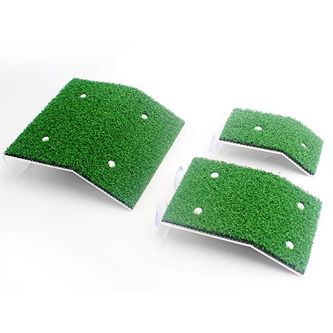 Turtle Ramp Turtle Basking Platform Tortoise Ramp Reptielenladder Rustterras voor aquariumvissen M Size green