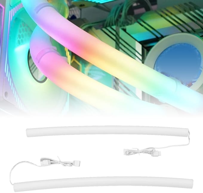 Dailygoods Buishoes - Meerkleurig - Programmeerbaar - Waterkoeling - Radiatorbuisvest - Voor CPU GPU - 390x19mm