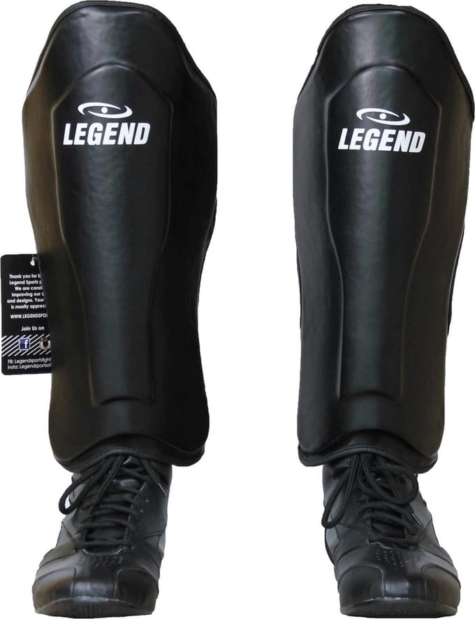 Krav Maga Scheenbeschermers Heren/Dames Zwart PU M