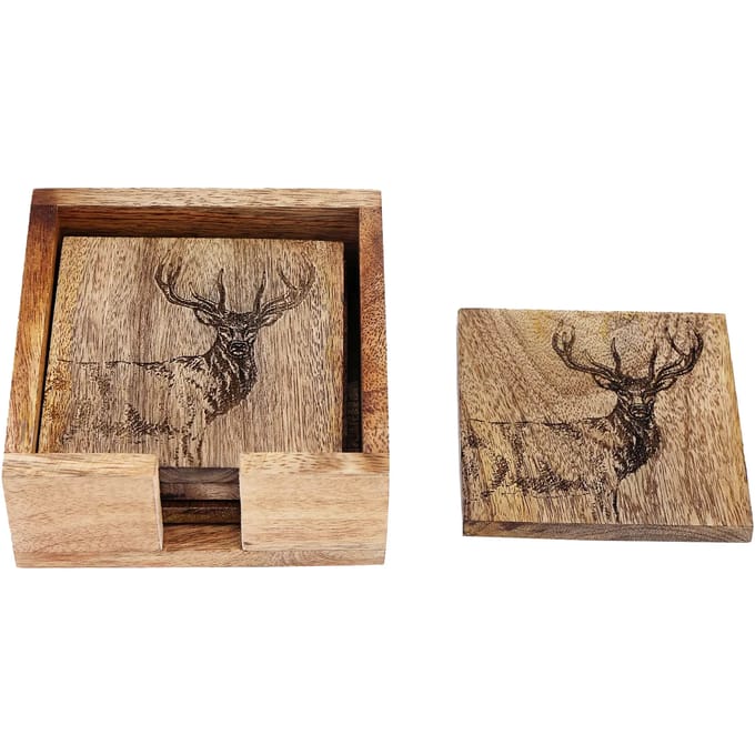 Houten onderzetter Akah (x4)