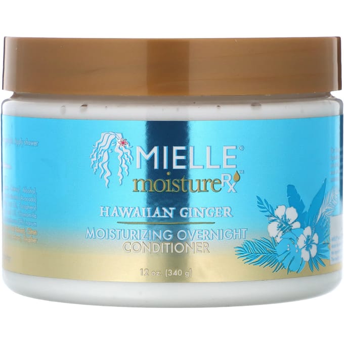 Mielle, Moisture RX, Moisturizing Overnight Conditioner, Hawaiian Ginger Flavor, 12 oz (340 g) brown