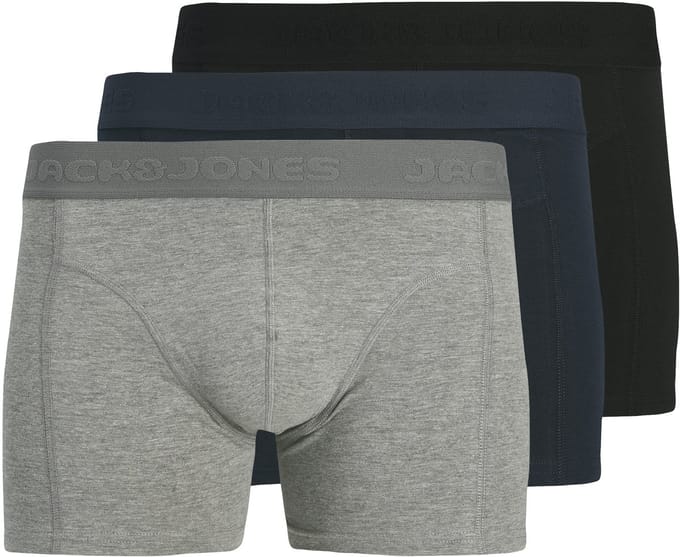 JACK&JONES - JACGILLI SOLID TRUNKS 3 PACK - Heren - Onderbroeken