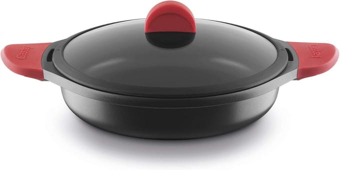 Castey platte braadpan met handgrepen voor inductie