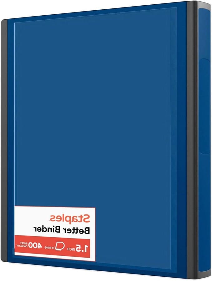 Ringband Map - Ordner Archiefmap - Documenten Organiseren - 3 One-Touch Ringen - 400 Vel Capaciteit - Blauw