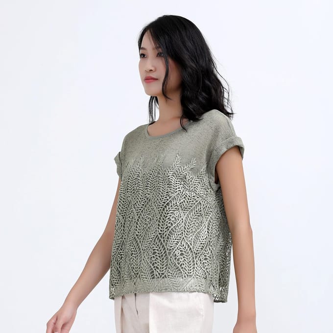 Kant- en tule t-shirt